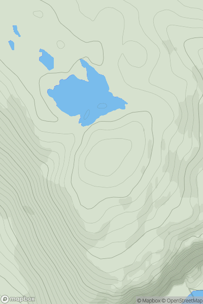 Thumbnail image for Beinn na Sroine [Mull and Nearby Islands] showing contour plot for surrounding peak